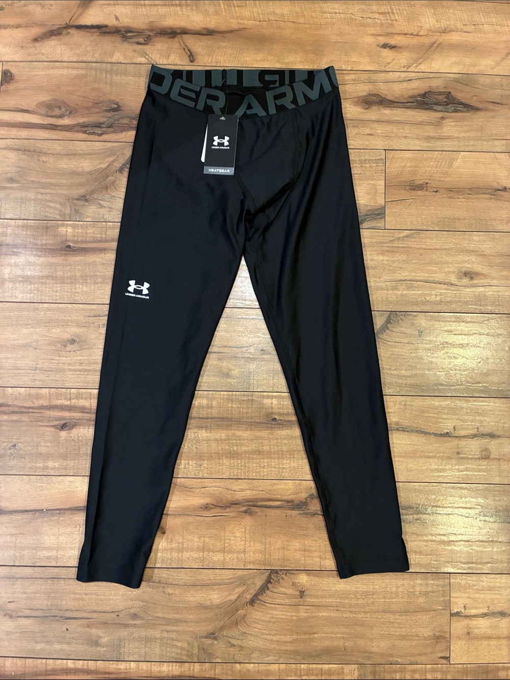 Under Armour Kids Black Logo Compression Leggings